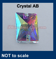 RG Rectangle Sew On Crystal AB